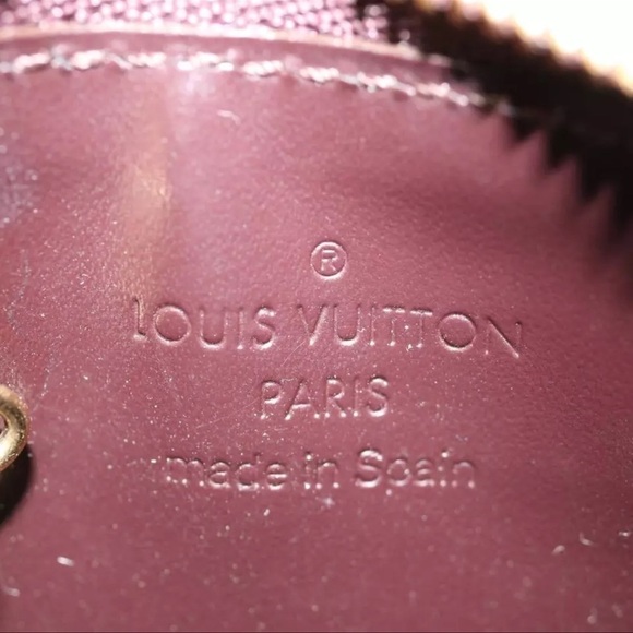 LOUIS VUITTON Vernis Pochette Cles NM Coin Purse Amarante M93557 LV Auth yk11701 - Picture 9 of 11